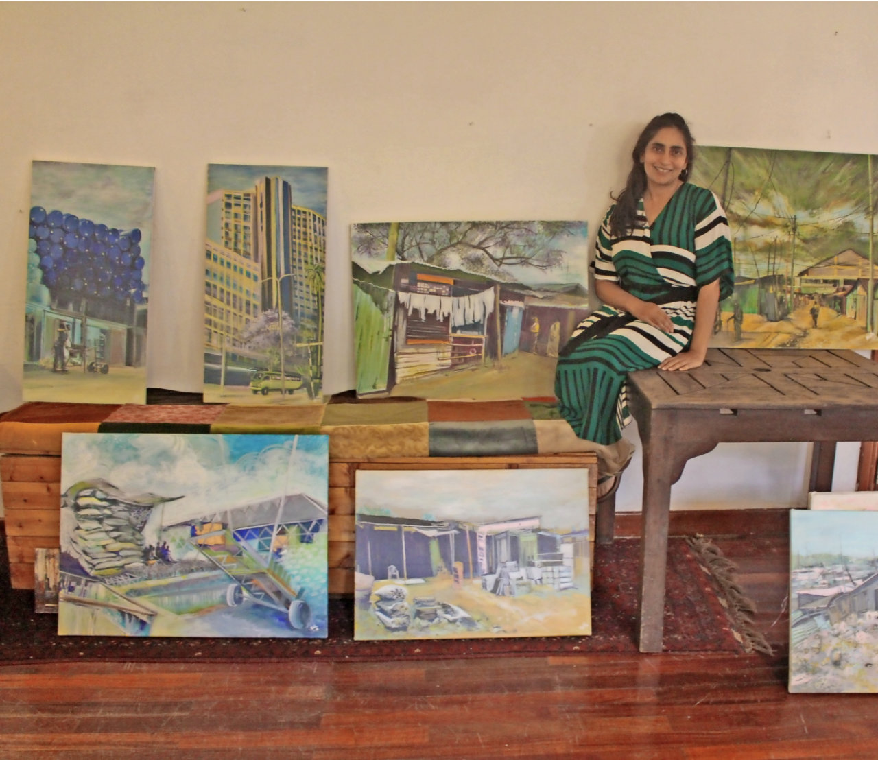 Niketa and her paintings